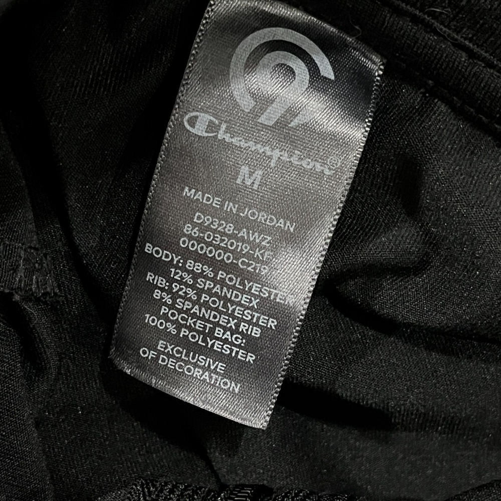 C9 By Champion Track Jacket Womens Medium Black Stretch Ribbed Panel Full Zip - Picture 3 of 7